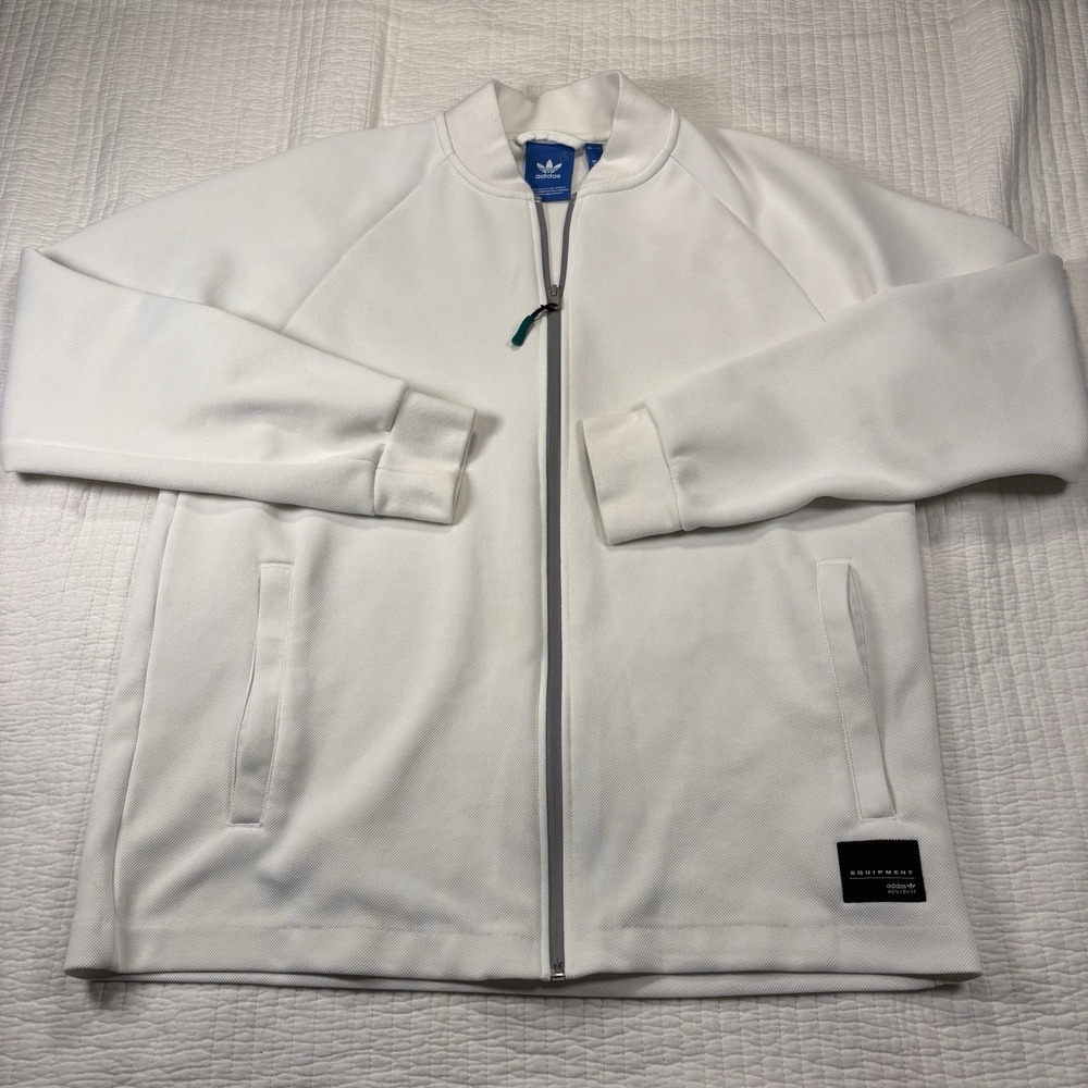 Adidas White Equipment Track Jacket Size Medium